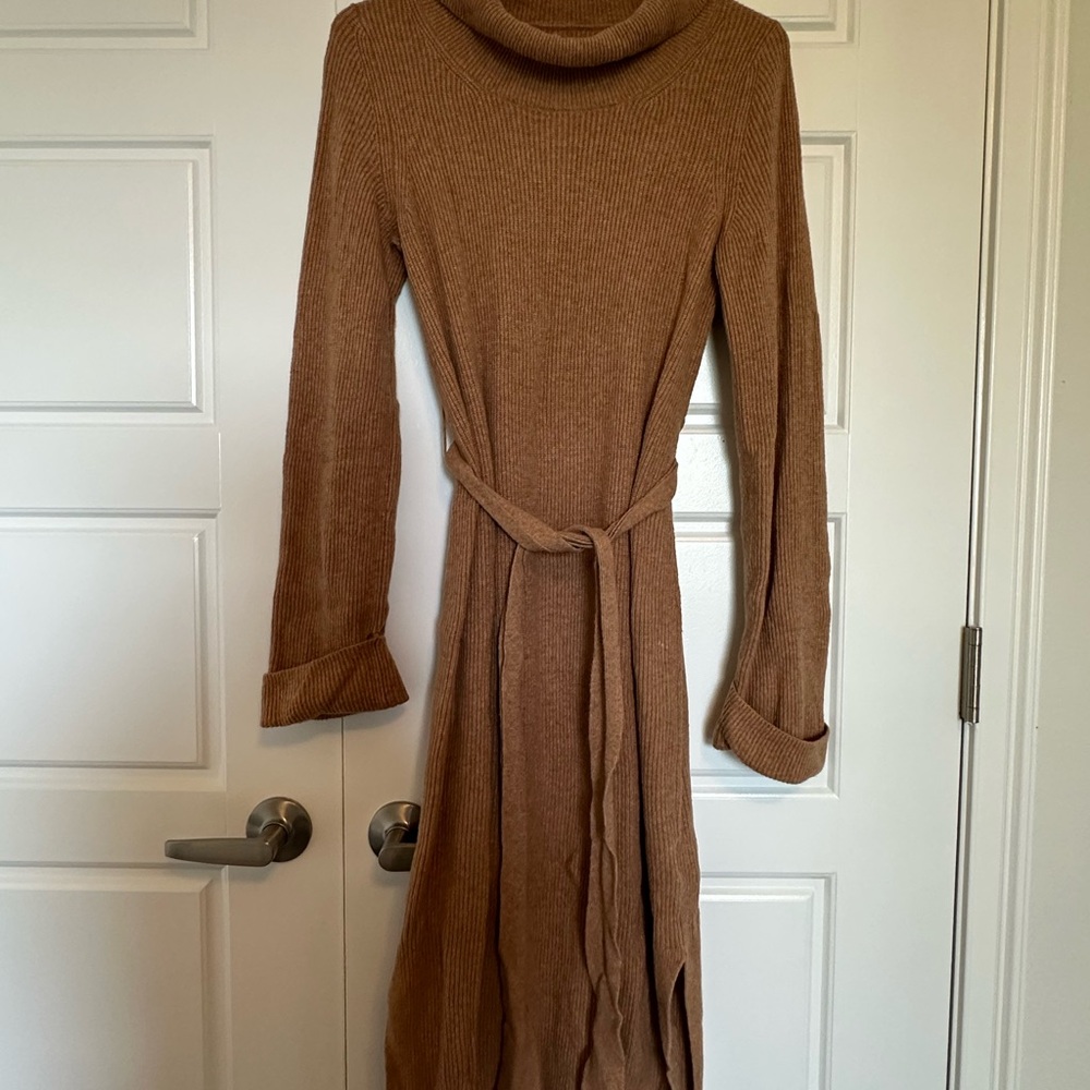Maternity Tan Knit Dress